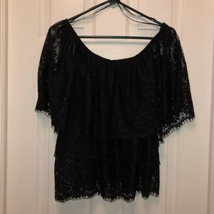 Willow and Clay off the shoulder lace blouse